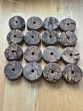 Antique 6" Cork Fishing Floats set of 16 Costal Decor